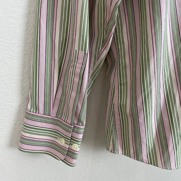 Eddie Bauer Womens Plus XXL Wrinkle Resistant Stripe Long Sleeve Shirt Top - Picture 8 of 9